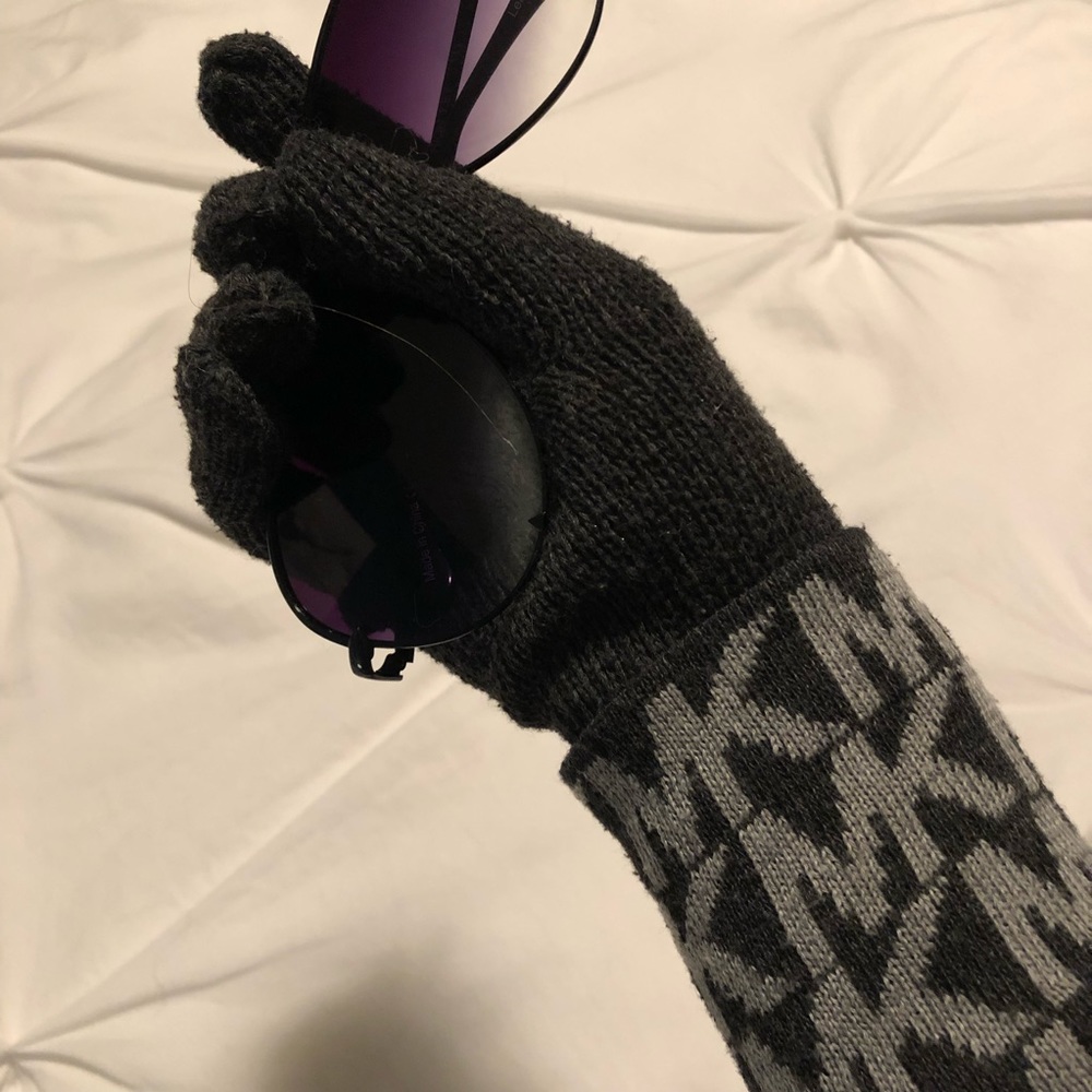 Charcoal gray Michael Kors gloves